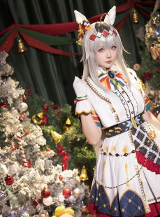 Coser小姐姐星之迟迟 - 赛马娘-小栗帽 圣诞衣装