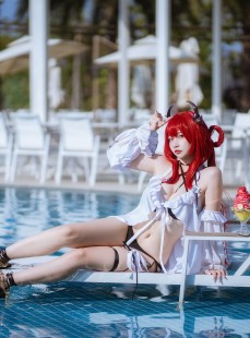 人气Coser 二佐Nisa - 泰拉夏日纪事 史尔特尔泳装