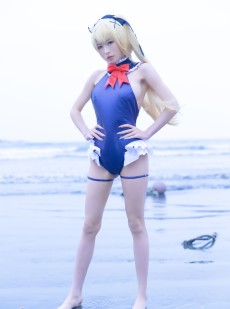  尤物清水由乃 - 玛丽萝丝蓝色泳衣