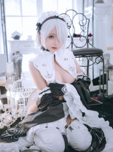Cosplay 日奈娇 - 2B奶盖女仆
